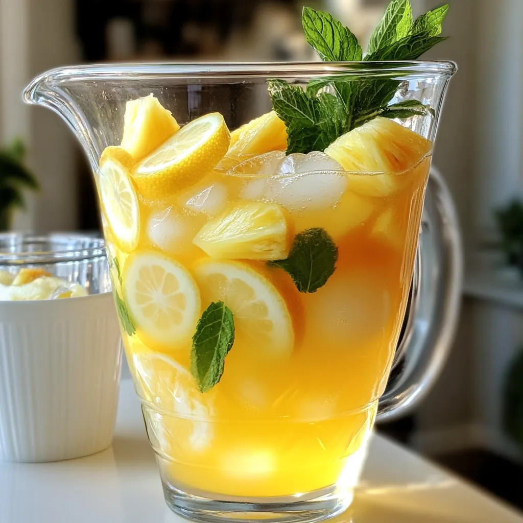 Pineapple Lemonade Refreshing Summer Drink Recipe