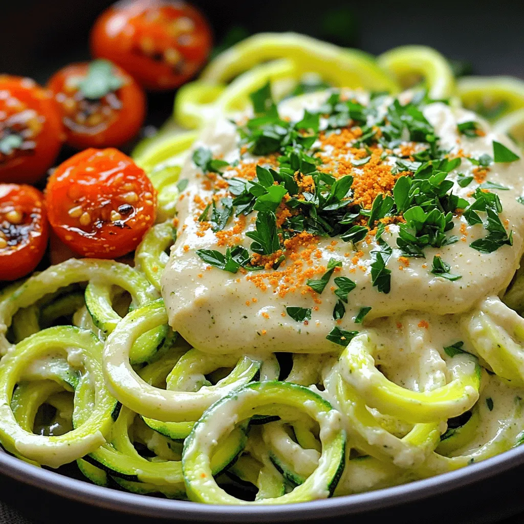 Zucchini Noodle Alfredo Wholesome and Creamy Dish