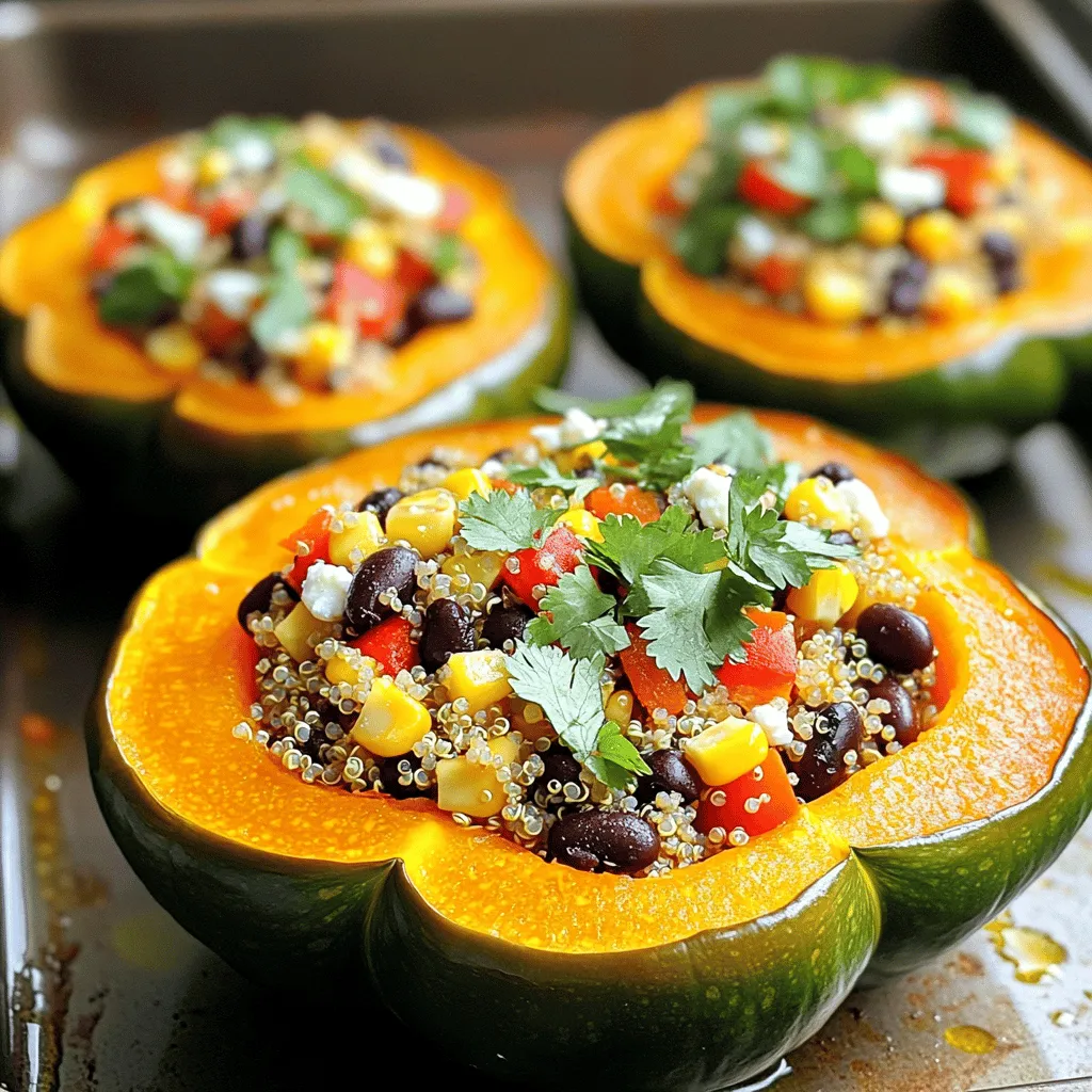 Vegetarian Stuffed Acorn Squash Flavorful and Filling