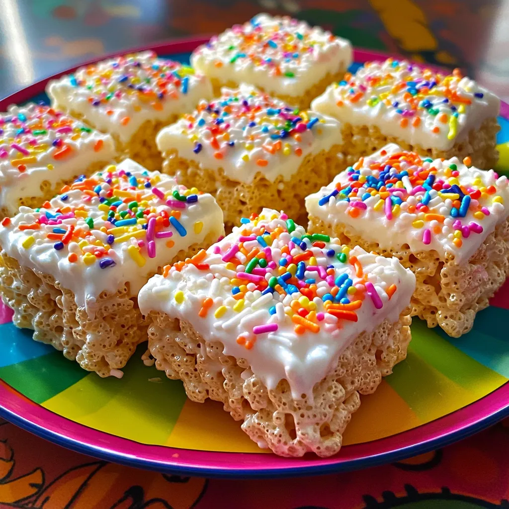 Birthday Cake Rice Krispie Treats Delightful and Fun