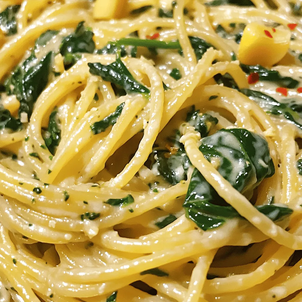 Creamy Garlic Spinach Pasta Easy and Flavorful Meal
