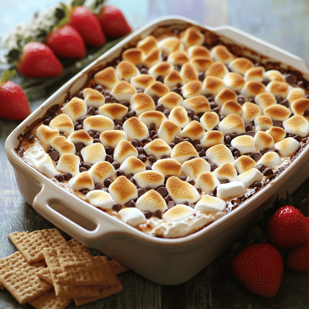 S&#8217;mores Dip with Chocolate and Marshmallows Delight