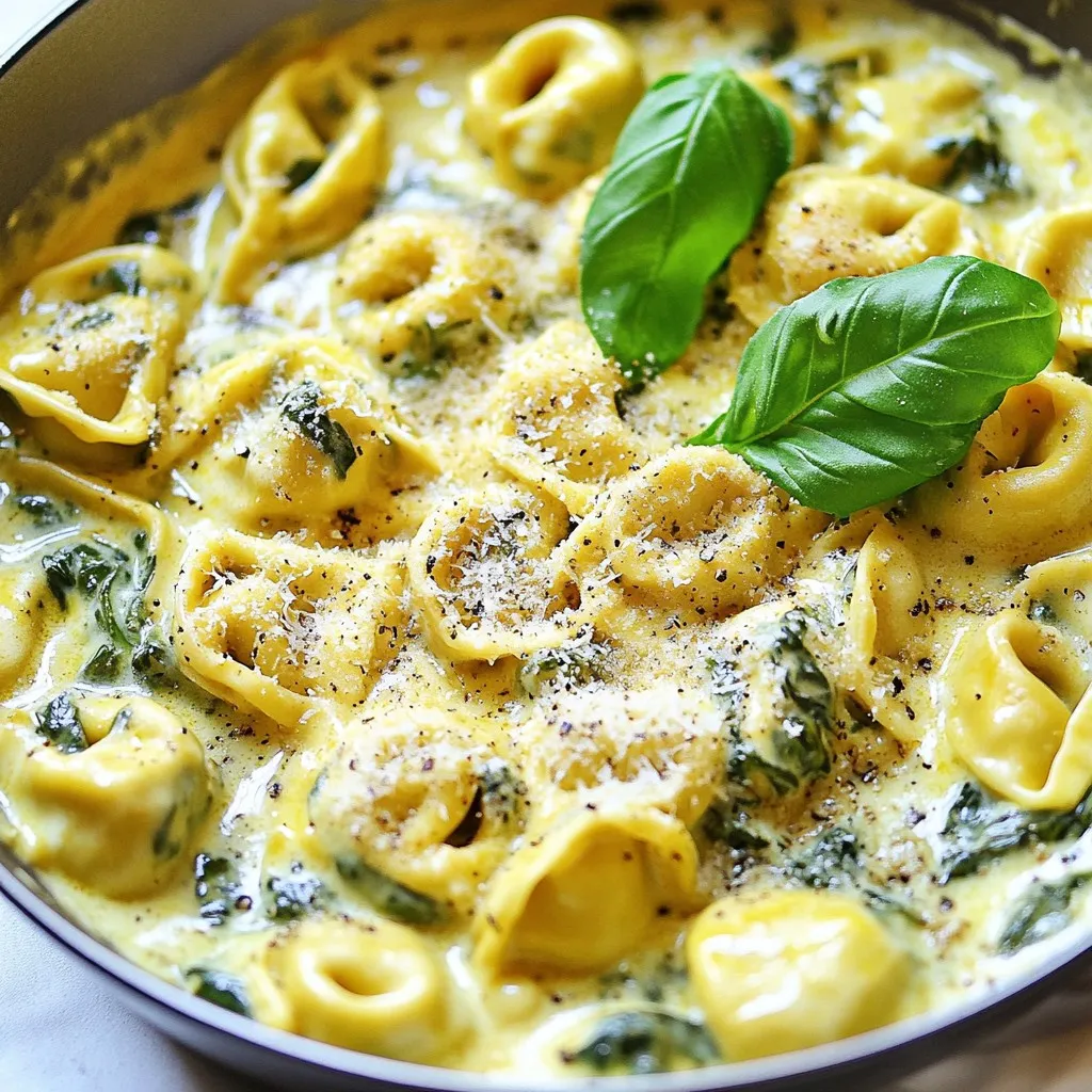 Creamy Spinach Tortellini Skillet Quick and Easy Meal