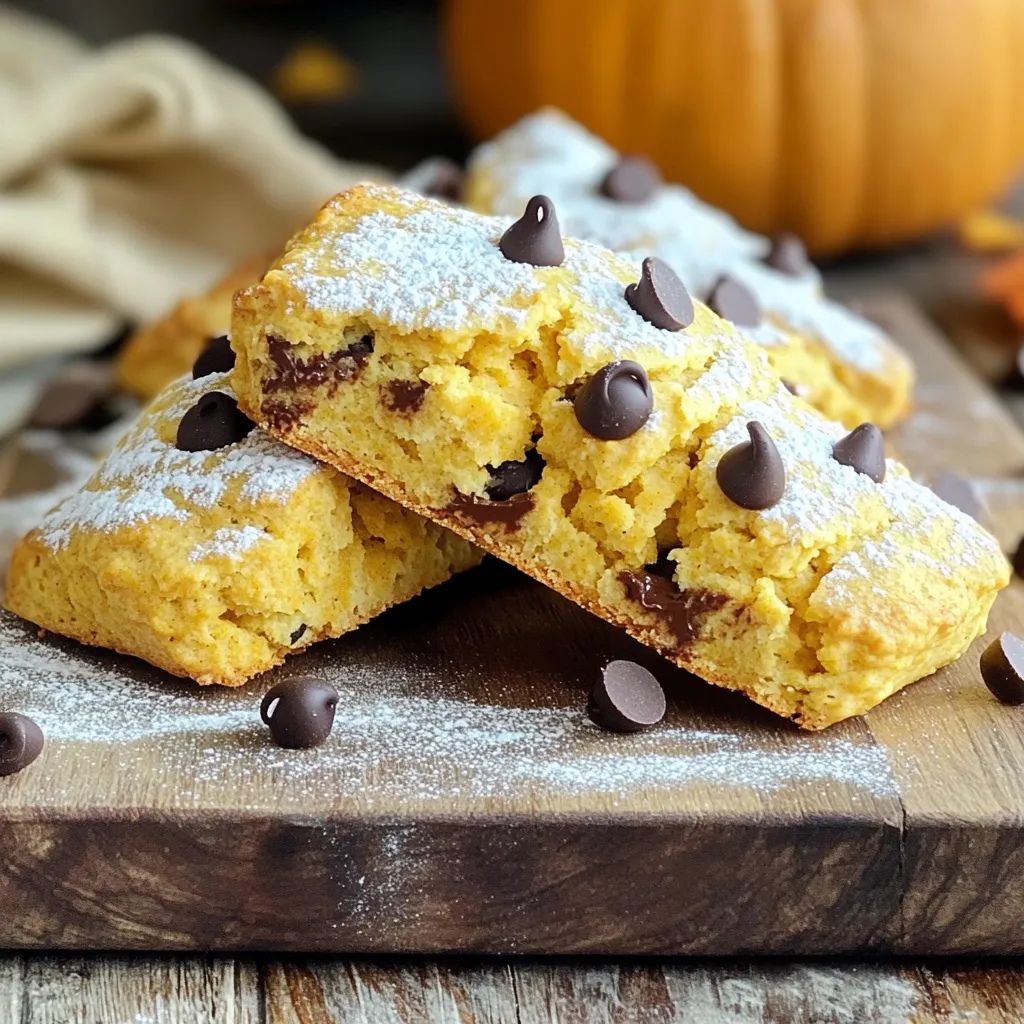 Bakery-Style Pumpkin Chocolate Chip Scones Delight