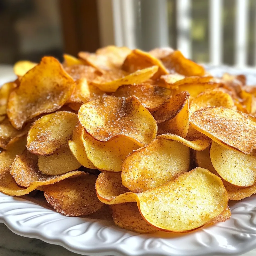 Cinnamon Sugar Apple Chips Crispy Sweet Snack Bliss