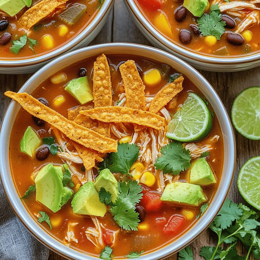 Savory Southwest Chicken Tortilla Soup Recipe