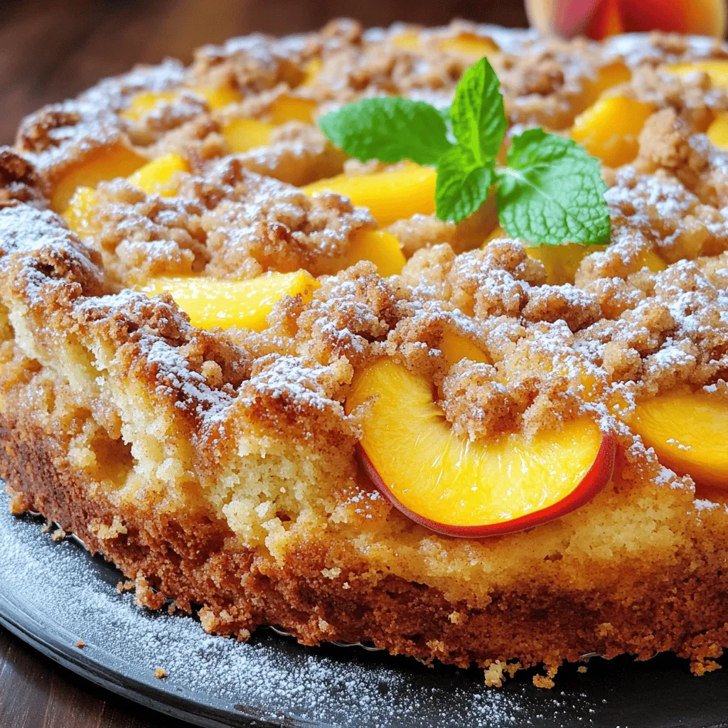 Peach Streusel Coffee Cake Delightful and Simple Treat