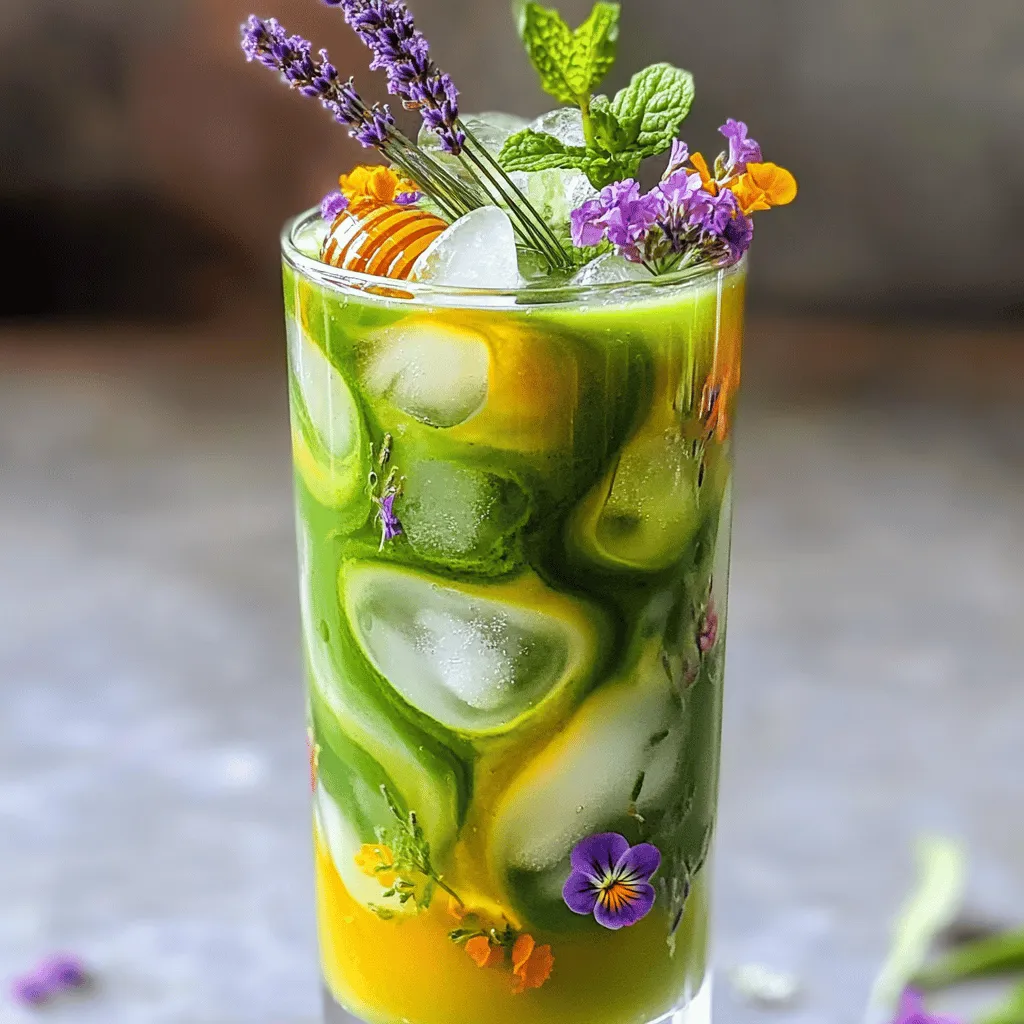 Lavender Honey Iced Matcha Refreshing and Flavorful Drink