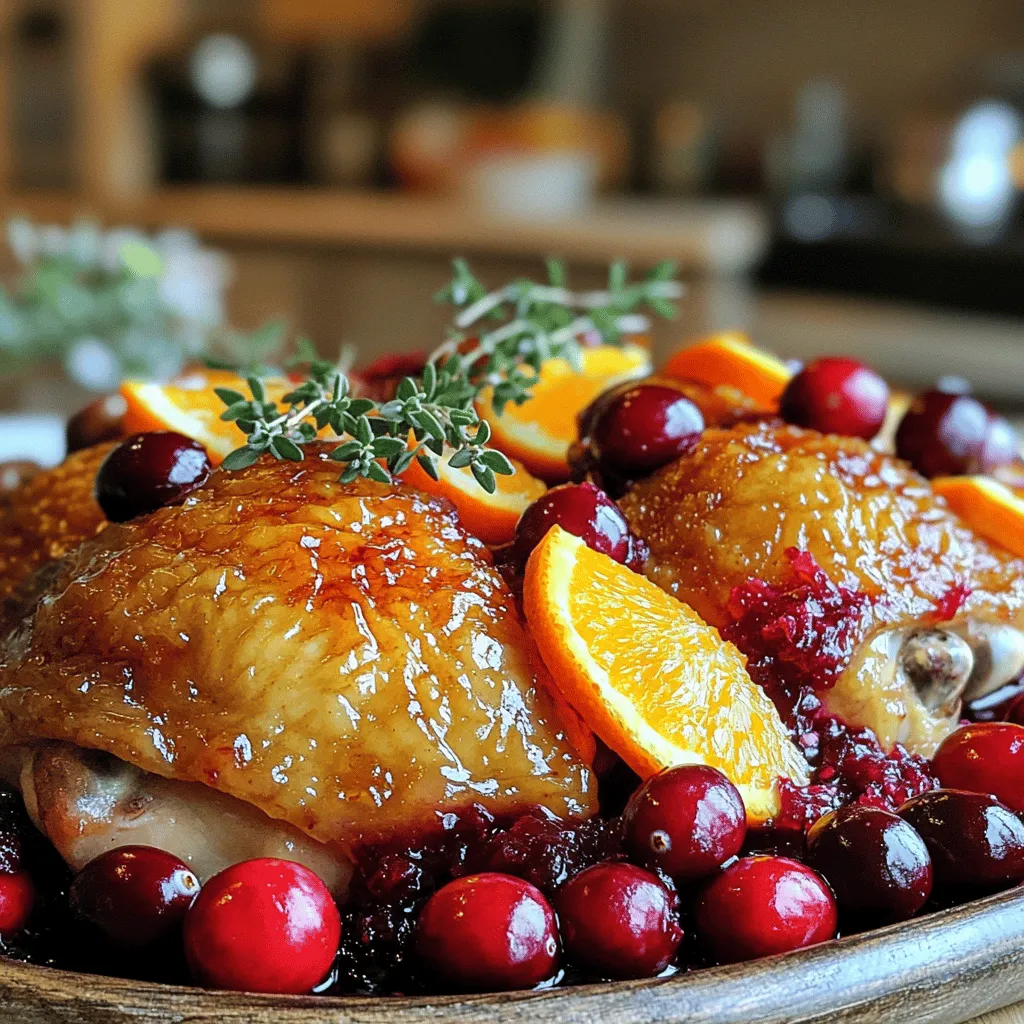 Slow Cooker Cranberry Orange Chicken Roast Delight