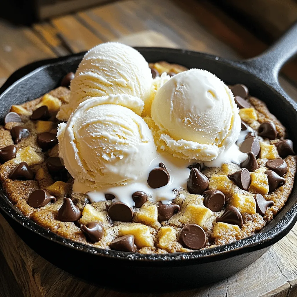 Chocolate Chip Cookie Skillet Decadent Dessert Treat