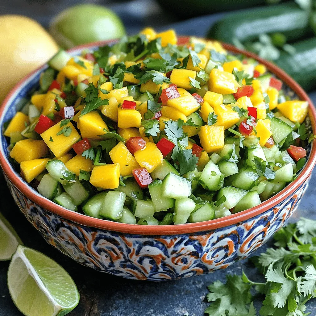 Cucumber Mango Salsa Refreshing and Zesty Treat