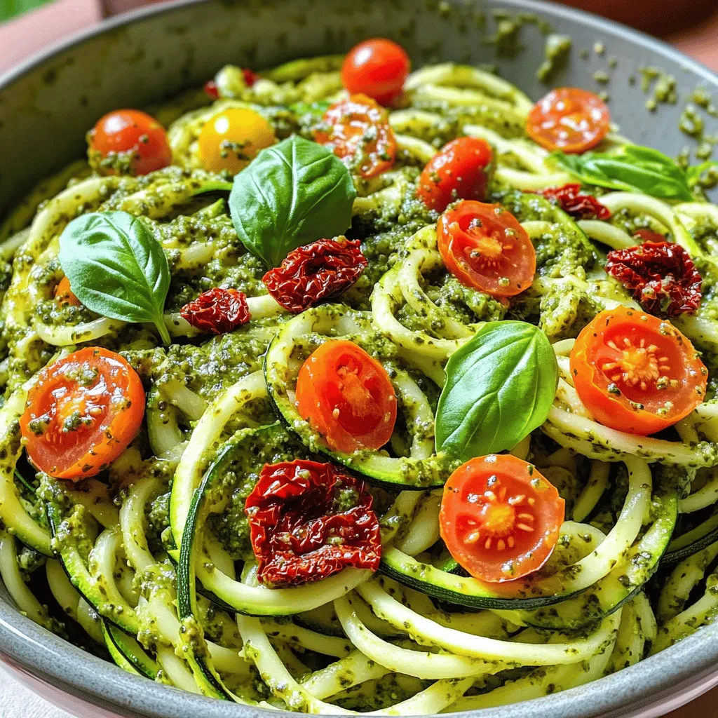 Zucchini Noodles with Pesto Quick and Tasty Recipe