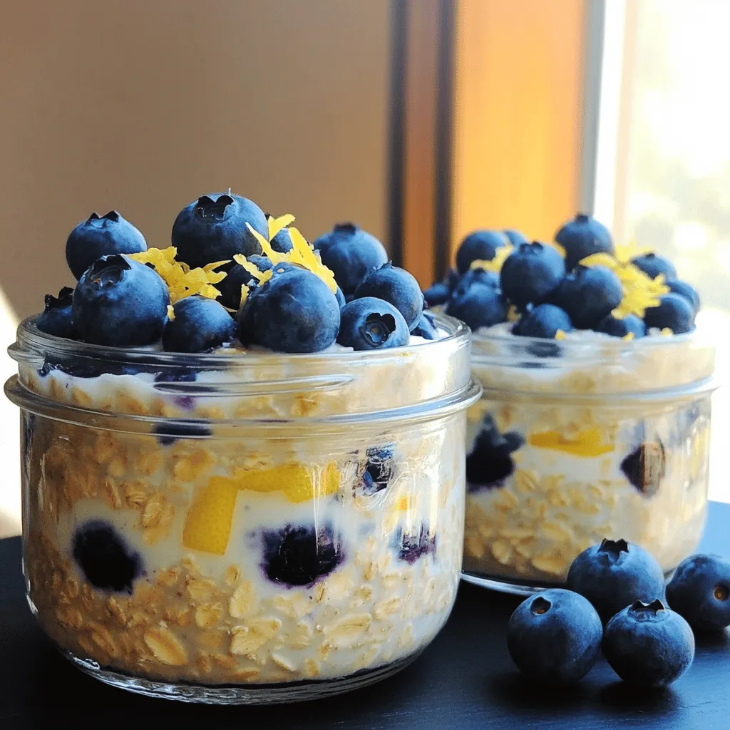 Blueberry Lemon Overnight Oats Easy and Tasty Recipe