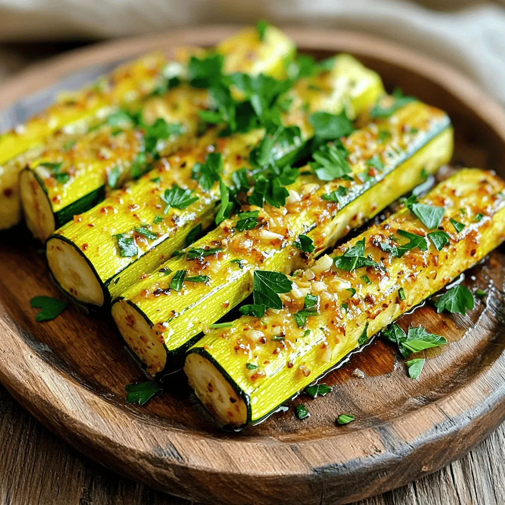 Garlic Roasted Zucchini Spears Flavorful and Easy Dish