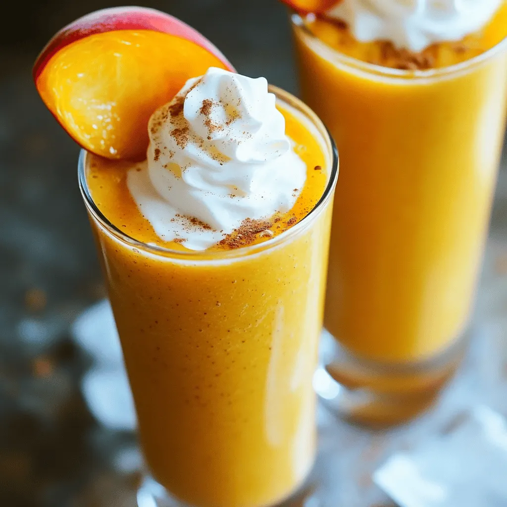 Peach Cheesecake Smoothie Creamy and Refreshing Drink
