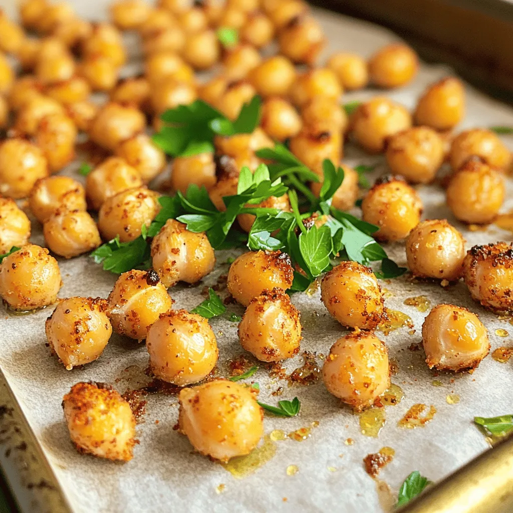 Crispy Garlic Roasted Chickpeas Flavorful Snack Recipe