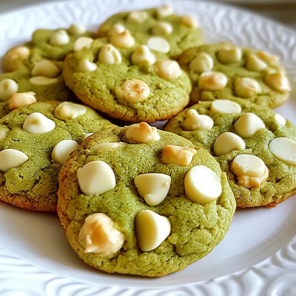 Matcha White Chocolate Cookies Sweet and Soft Delight