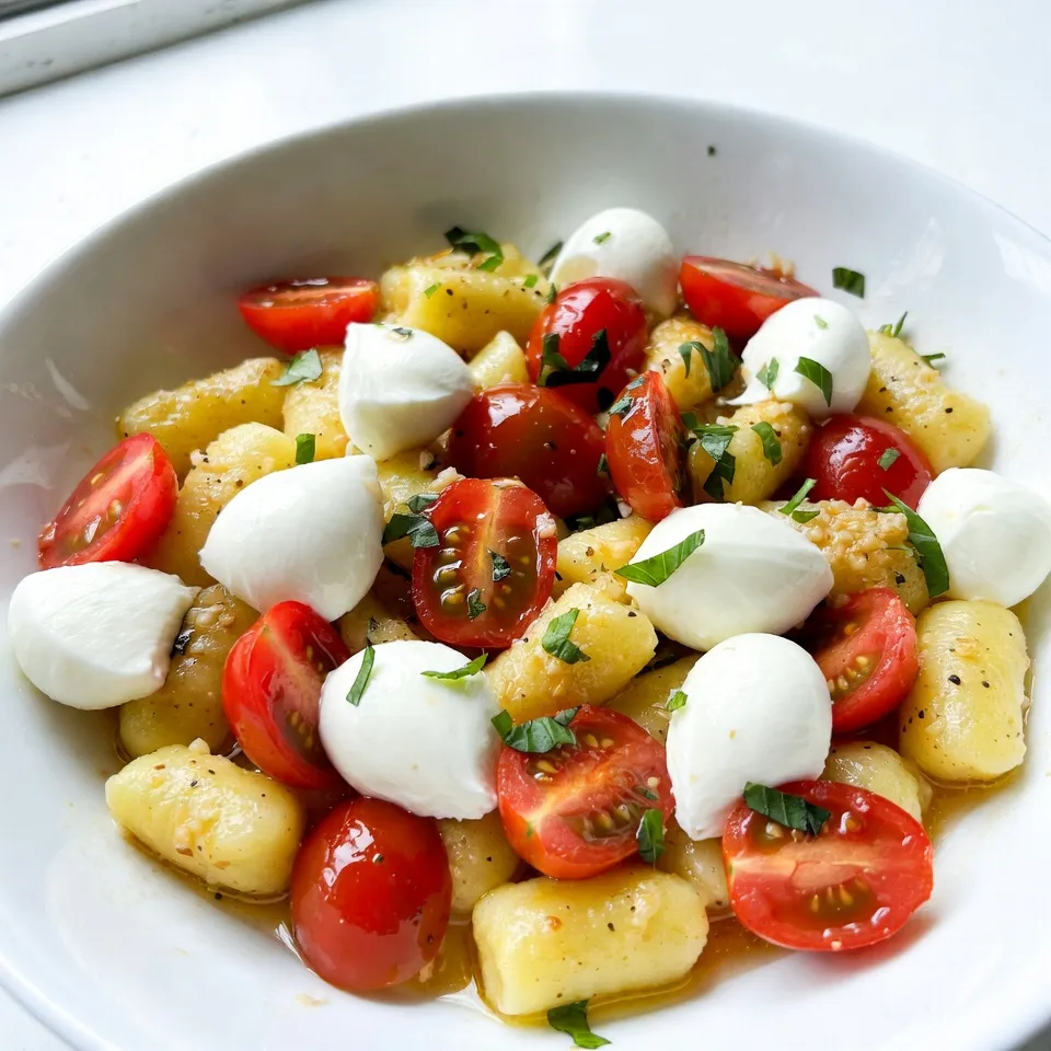 Caprese Garlic Butter Gnocchi Tasty and Quick Meal