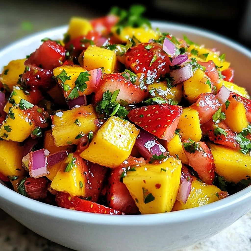 Strawberry Mango Fruit Salsa Fresh and Flavorful Treat