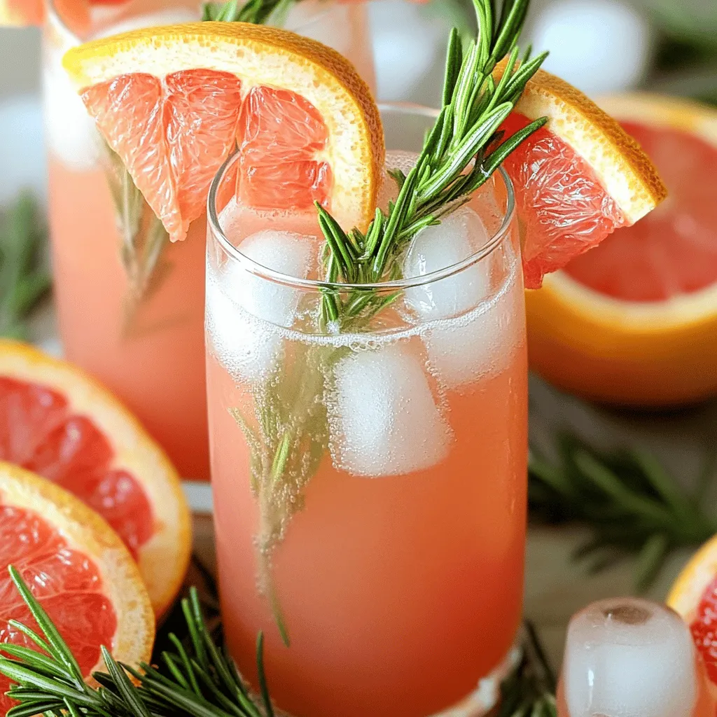 Rosemary Grapefruit Spritzer Refreshing and Easy Drink