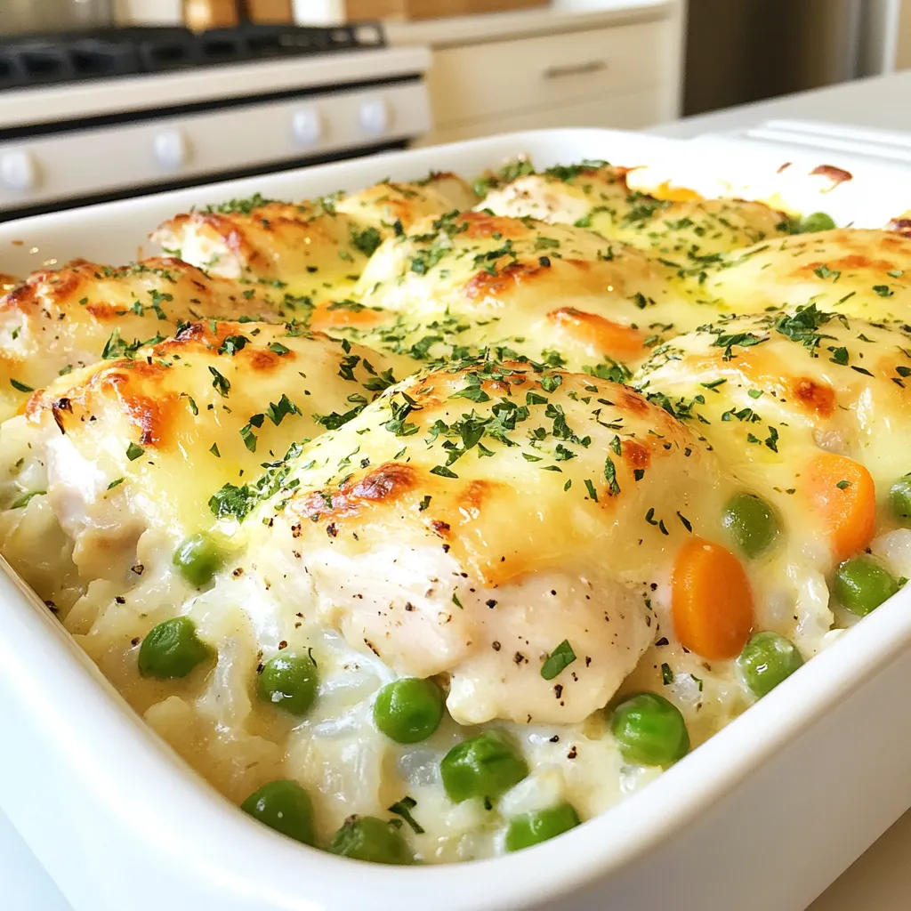 Garlic Butter Chicken and Rice Casserole Delight