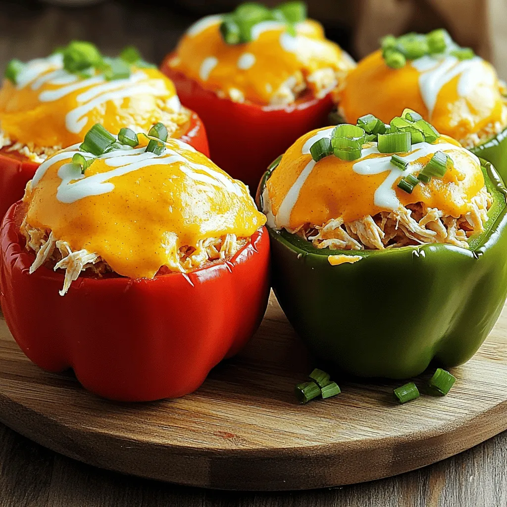 Buffalo Chicken Stuffed Peppers Flavorful Easy Meal