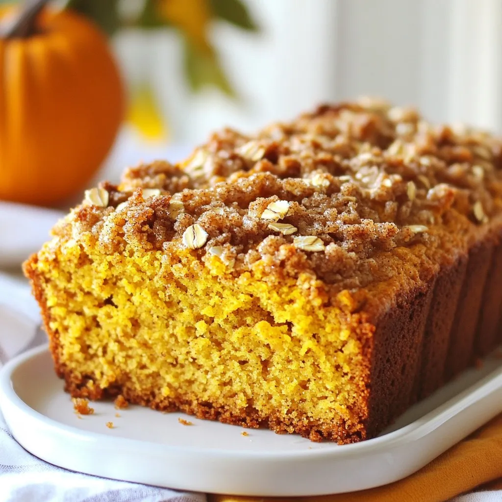 Cinnamon Streusel Pumpkin Bread Moist and Tasty Treat
