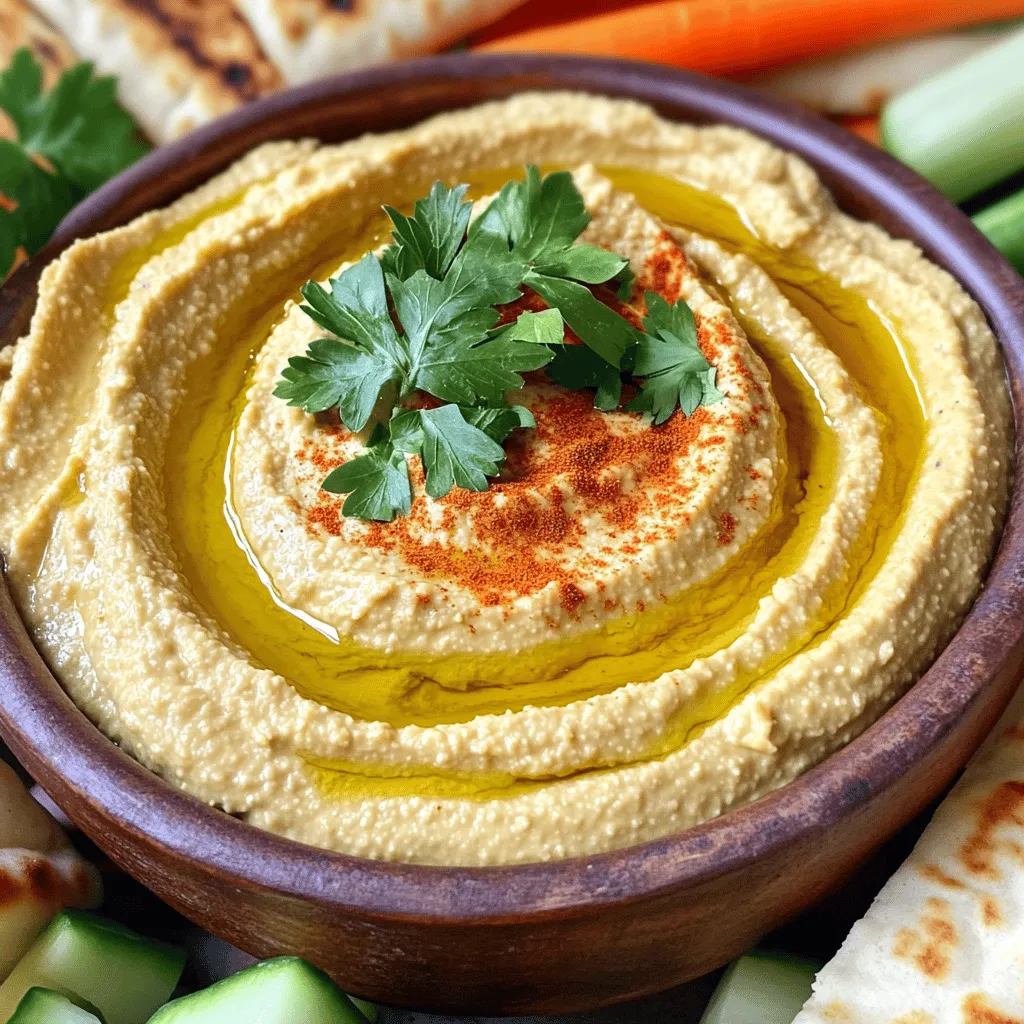 Roasted Garlic Hummus Creamy and Flavorful Dip