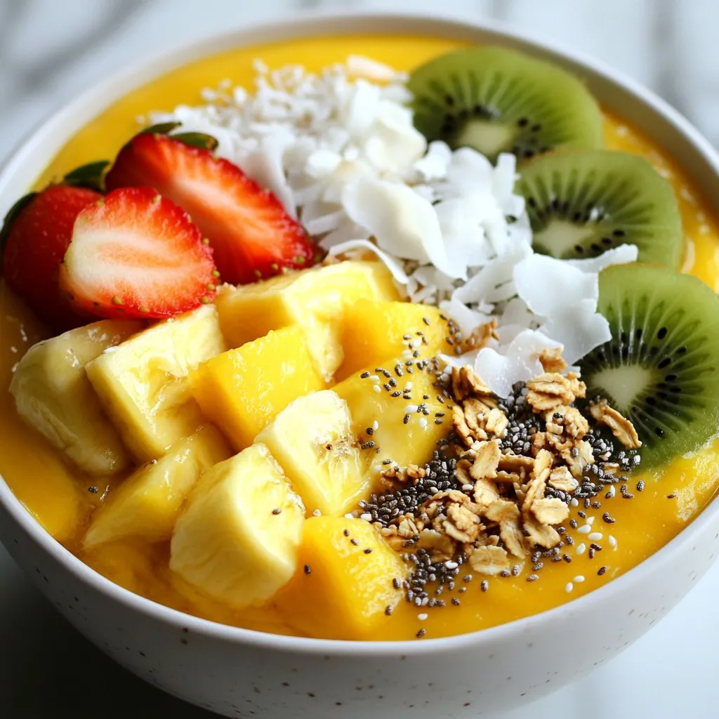 Coconut Mango Smoothie Bowl Refreshing and Nutritious