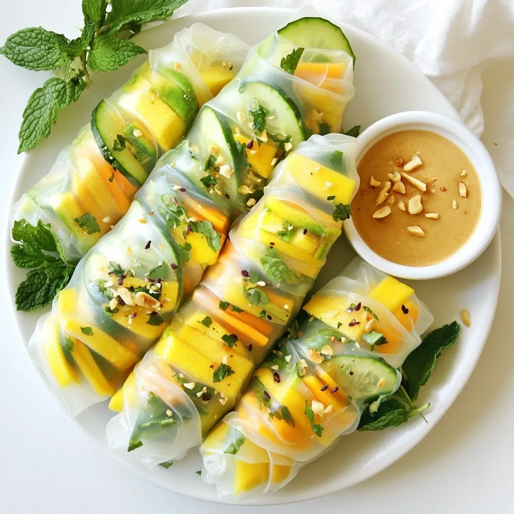 Mango Avocado Summer Rolls Fresh and Flavorful Treat