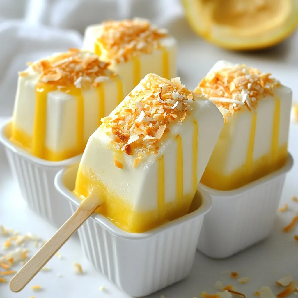 Coconut Mango Ice Pops Refreshing Summer Treat