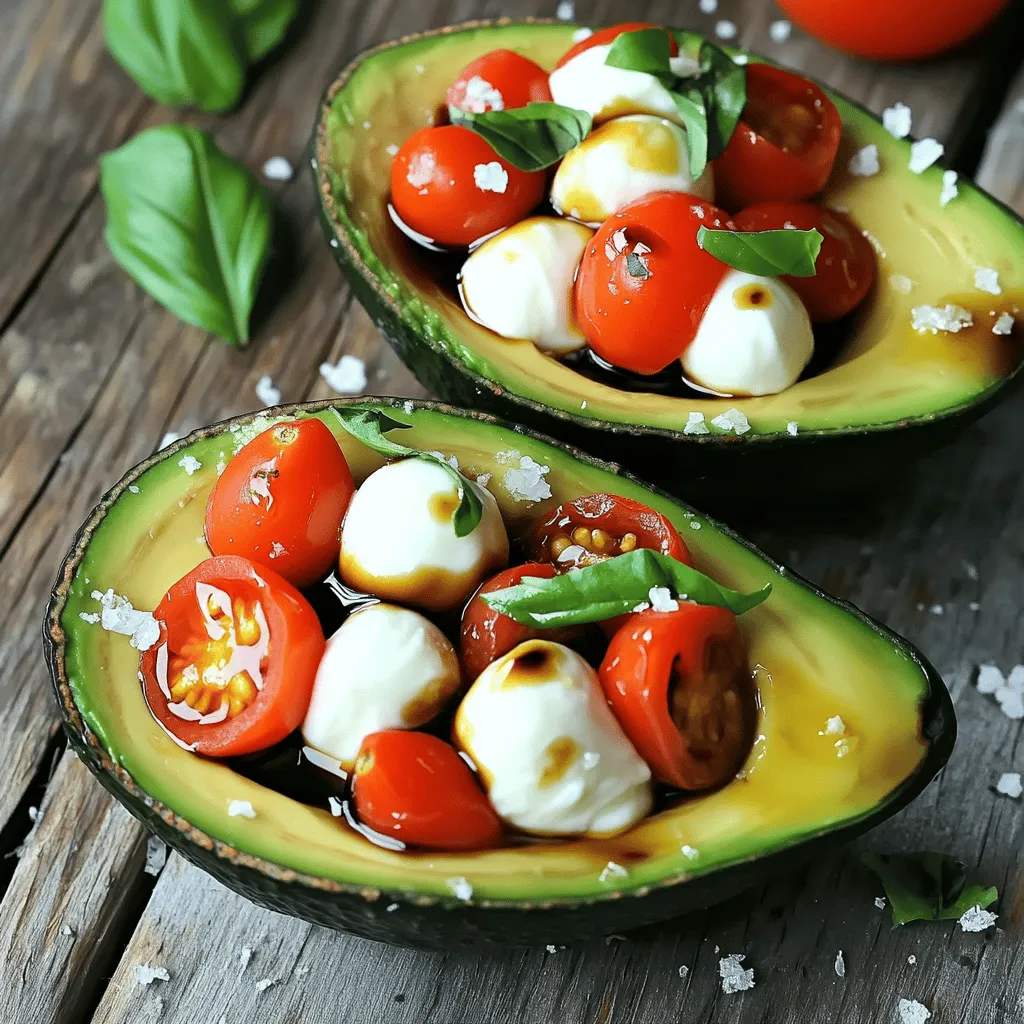 Caprese Stuffed Avocados Fresh and Flavorful Delight