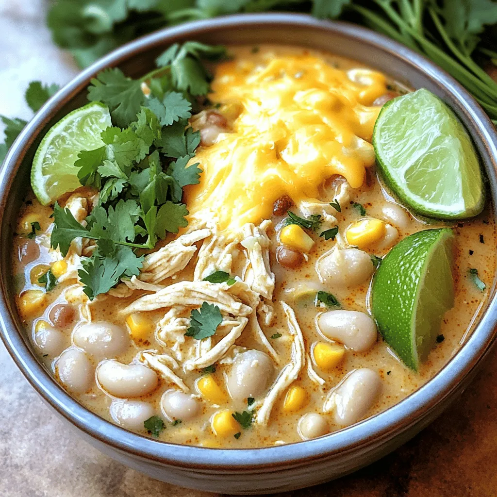 Slow Cooker Creamy White Chicken Chili Rich and Tasty