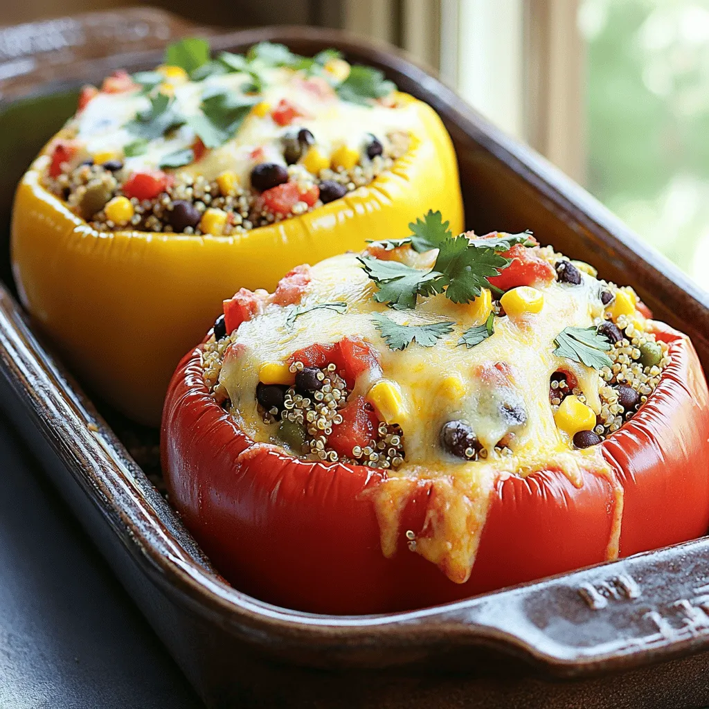 Stuffed Bell Peppers with Quinoa Flavorful Delight