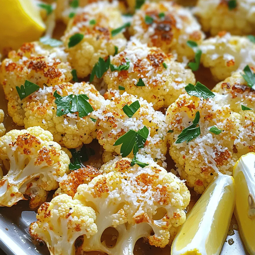 Garlic Parmesan Roasted Cauliflower Delightful Dish