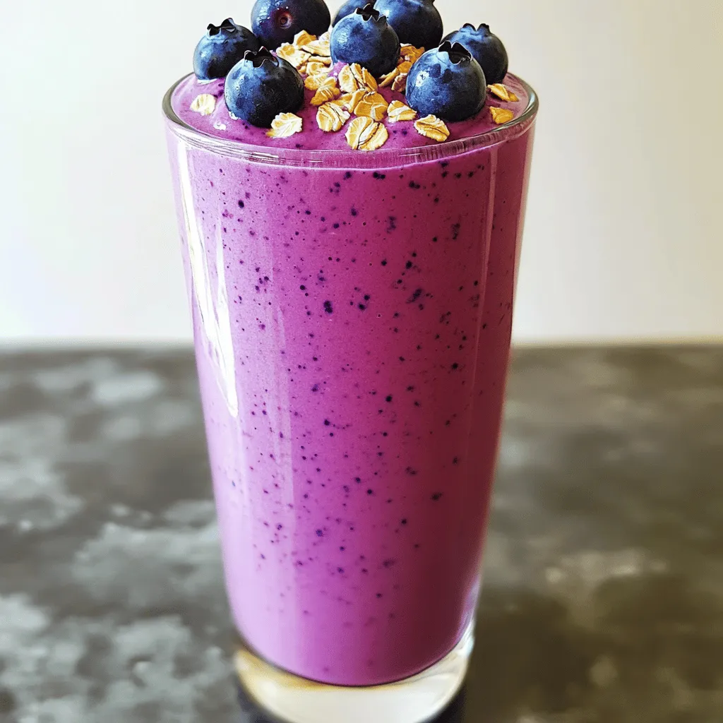 Blueberry Muffin Smoothie Fresh and Delicious Recipe