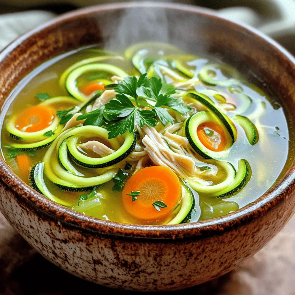 Savory Chicken Zoodle Soup Easy and Healthy Meal