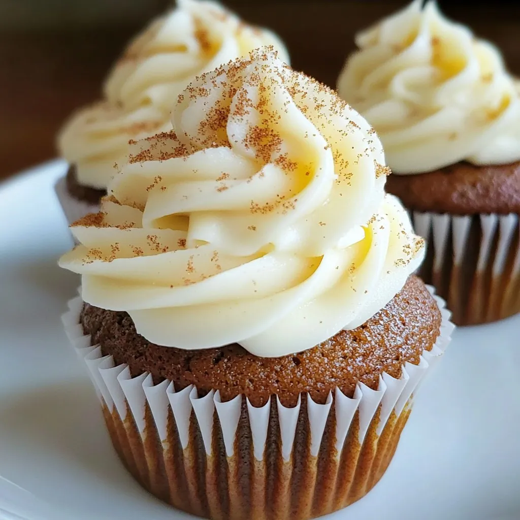 Gingerbread Cupcakes with Cream Cheese Frosting Delight