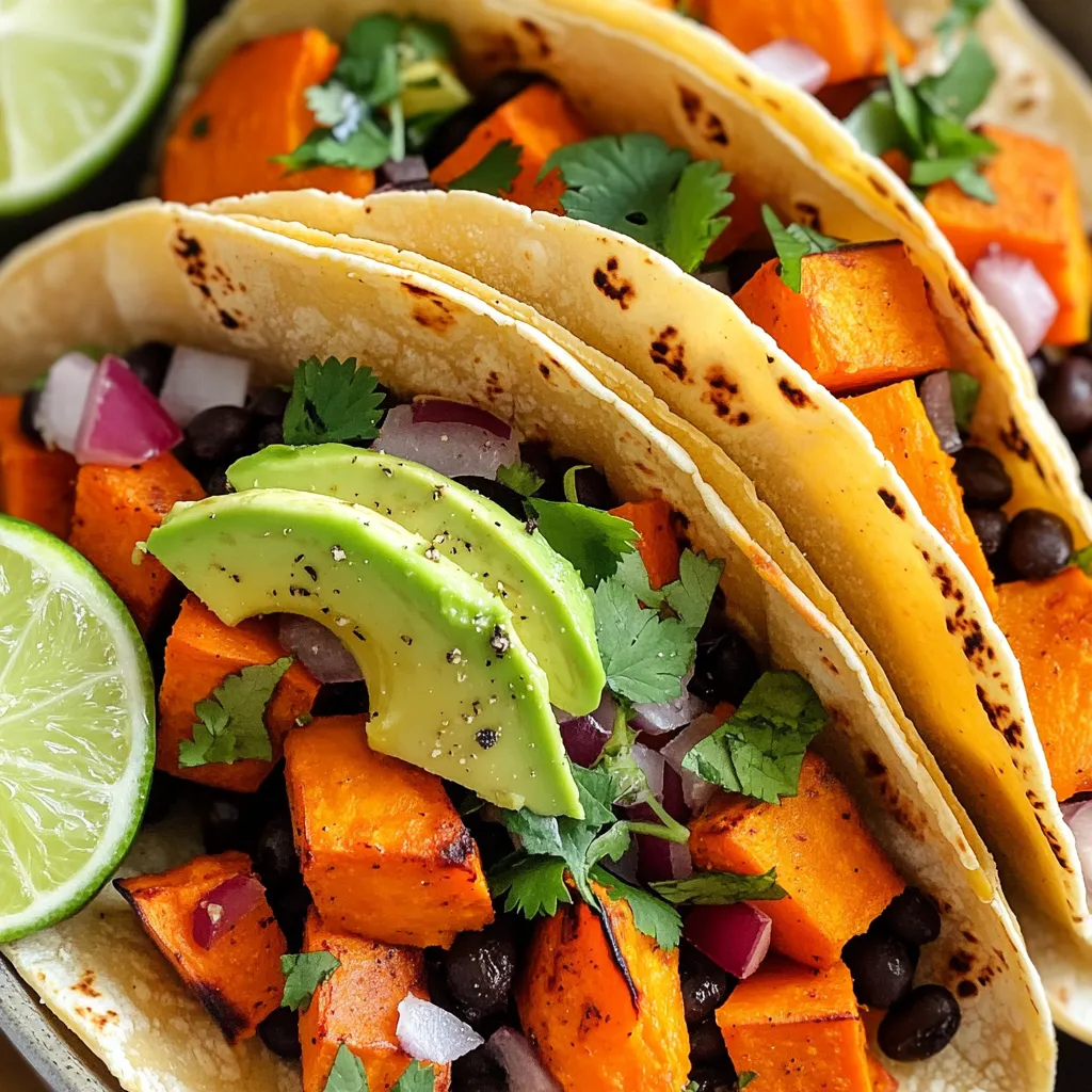Savory Sweet Potato Black Bean Tacos Sheet Pan Delight