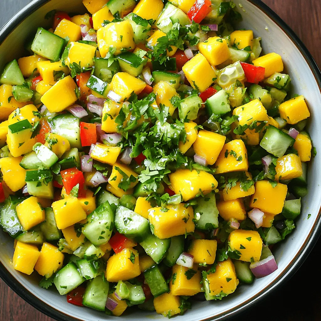 Spicy Mango Cucumber Salad Fresh and Flavorful Dish