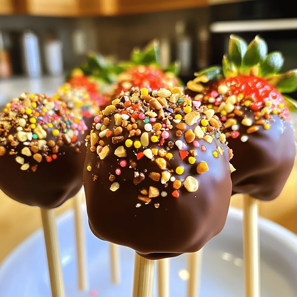 Chocolate Covered Strawberry Pops Delightful Treats