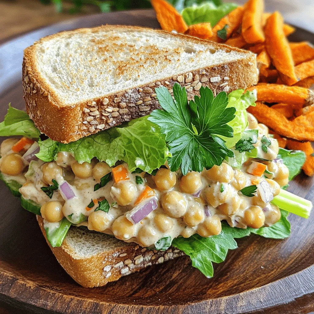 Chickpea Salad Sandwich Tasty and Healthy Delight