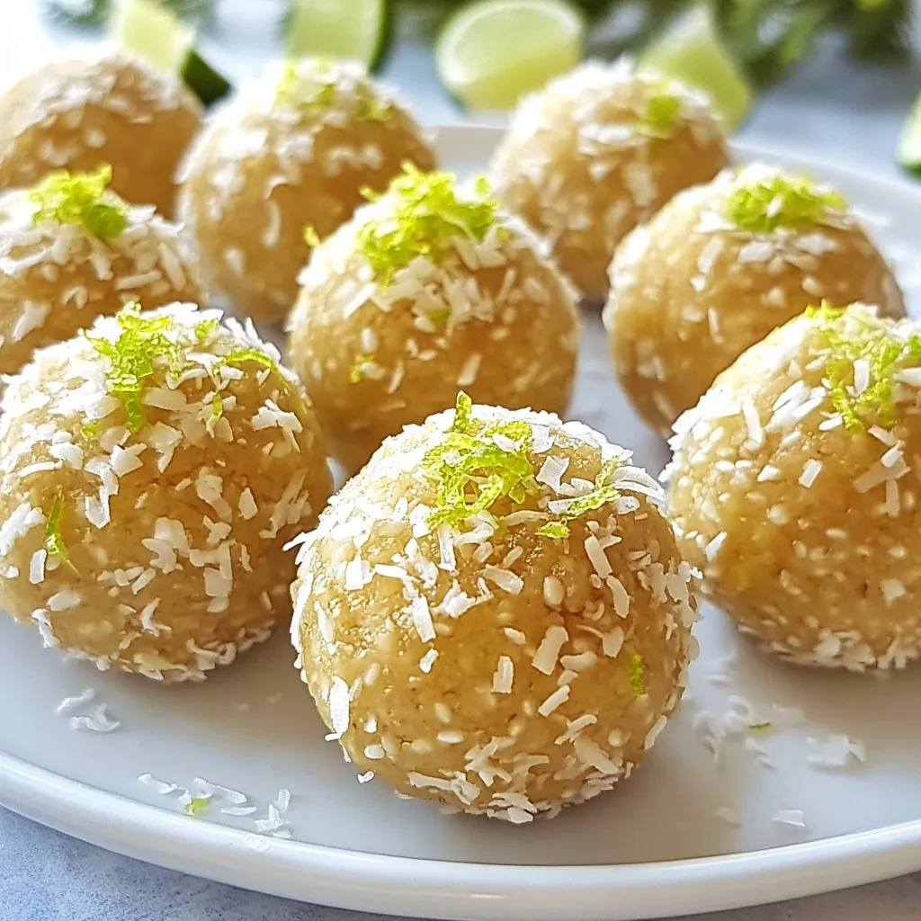 Coconut Lime Energy Balls Healthy Snack Option