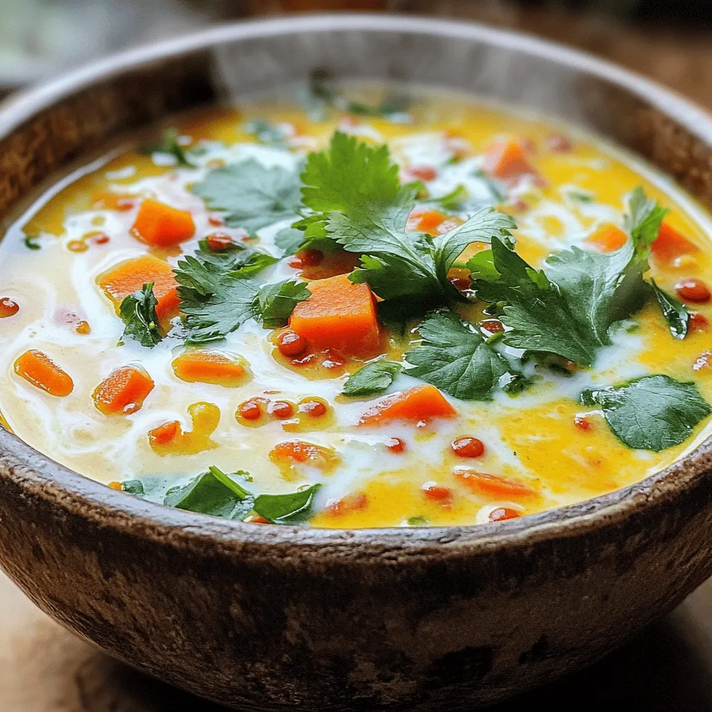 Coconut Curry Lentil Soup Hearty and Nourishing Meal