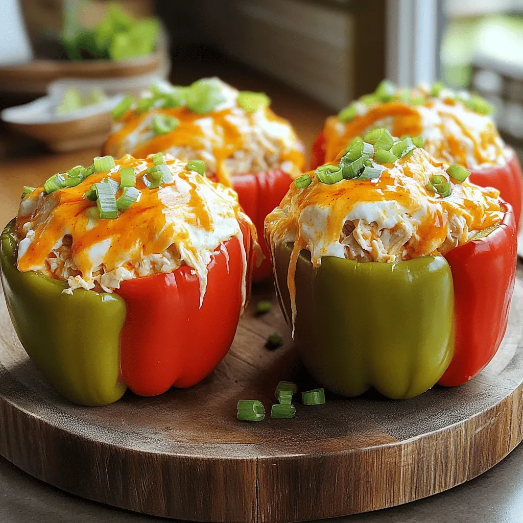 Buffalo Chicken Stuffed Peppers Tasty and Hearty Meal