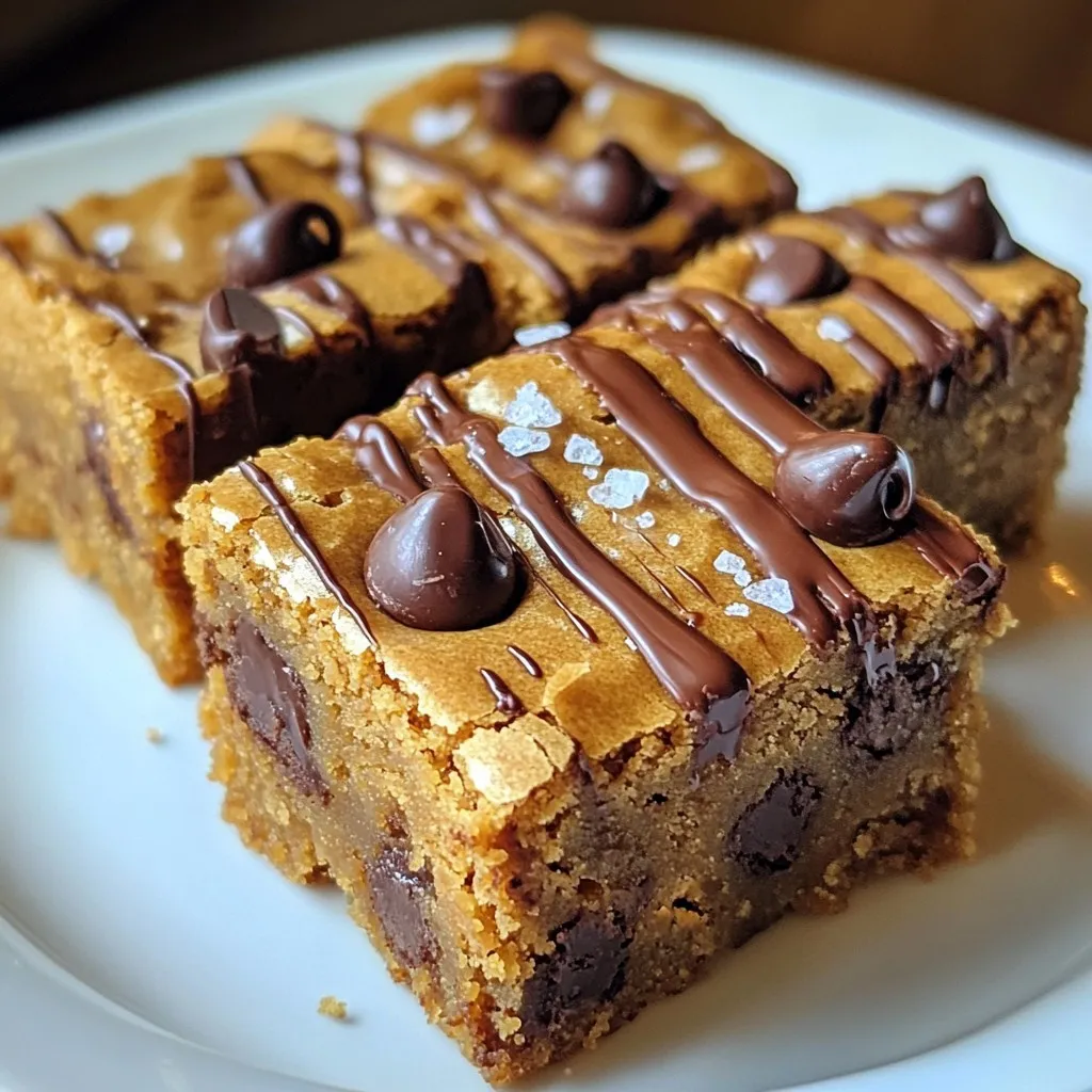 Chocolate Chip Peanut Butter Blondies Tempting Treat