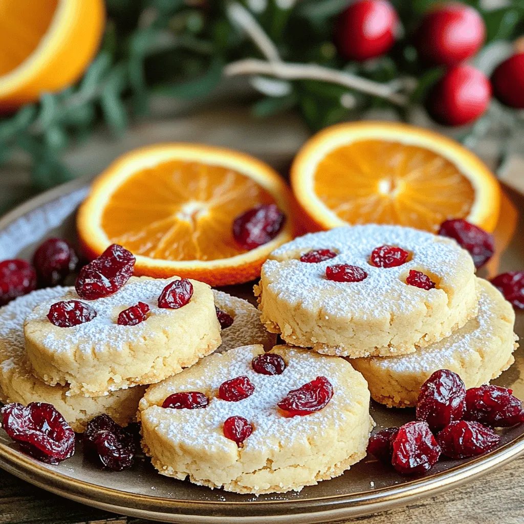 Cranberry Orange Shortbread Cookies Delightful Treat