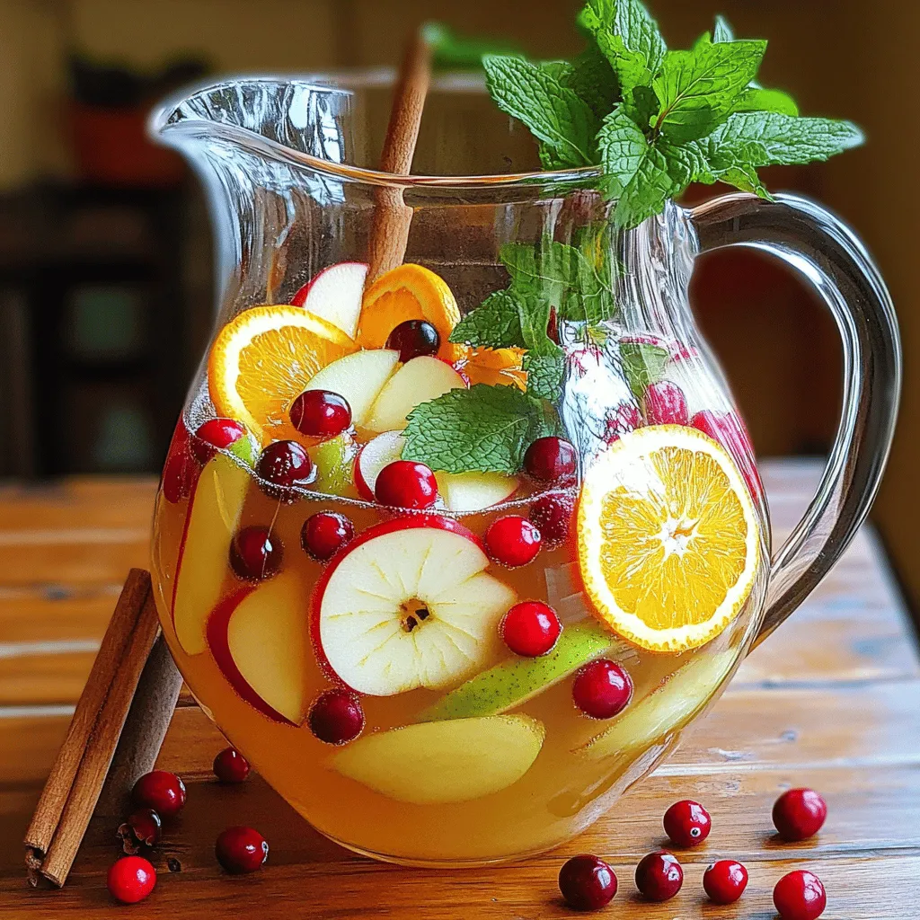 Apple Cider Sangria with Cranberries Refreshing Twist