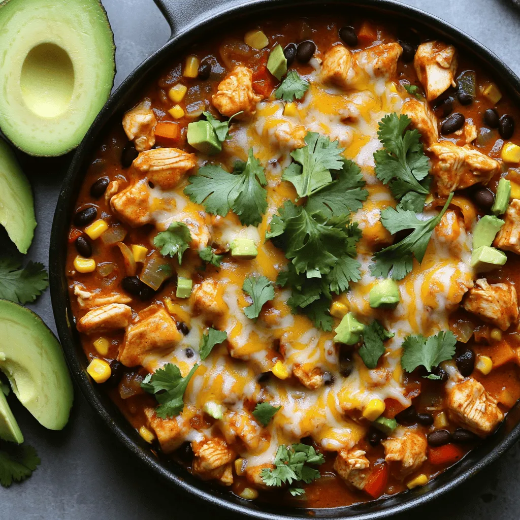 Easy Chicken Enchilada Skillet Delightful One-Pan Meal