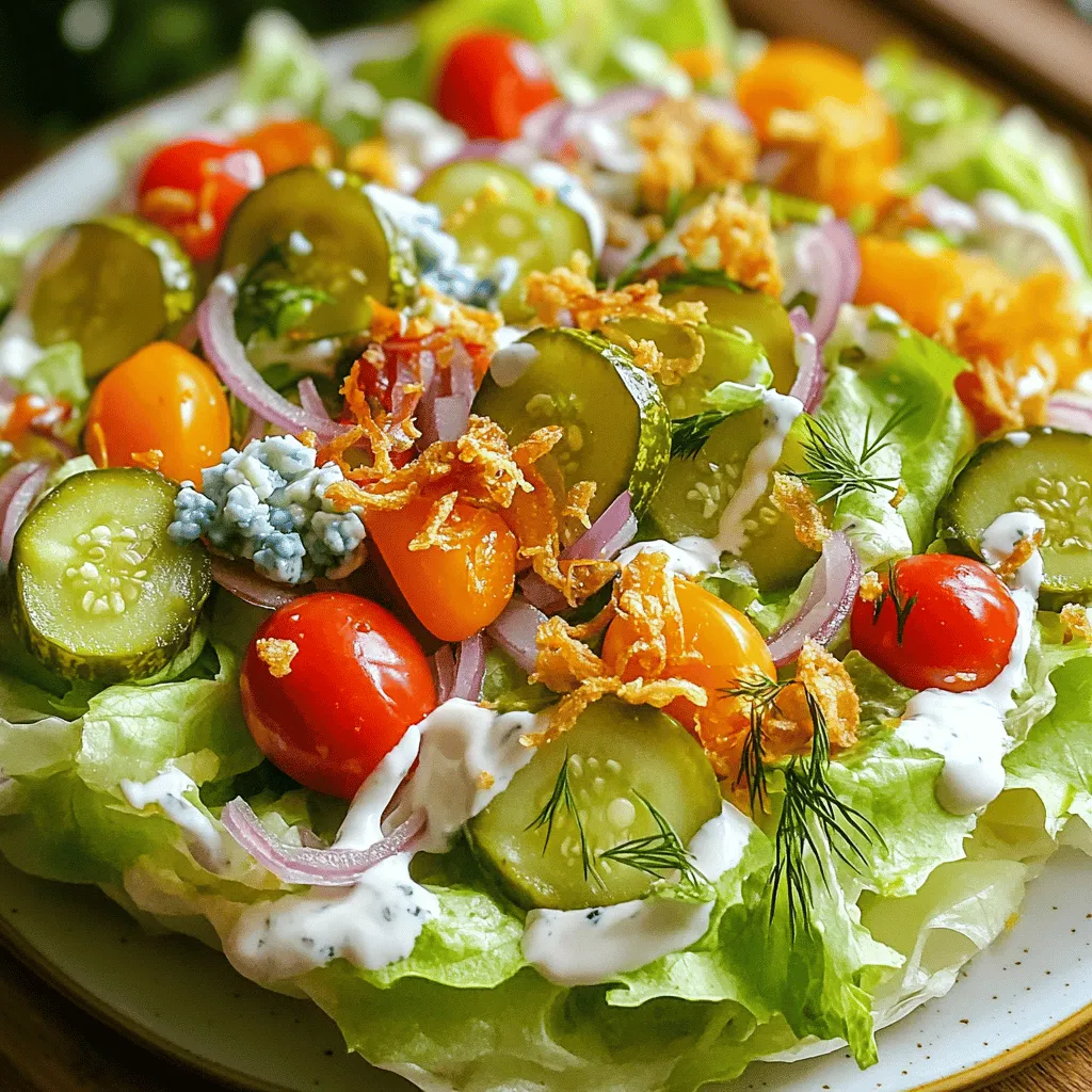 Pickle Ranch Wedge Salad Crunchy and Flavorful Delight